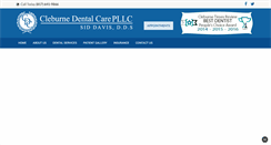 Desktop Screenshot of cleburnedental.com